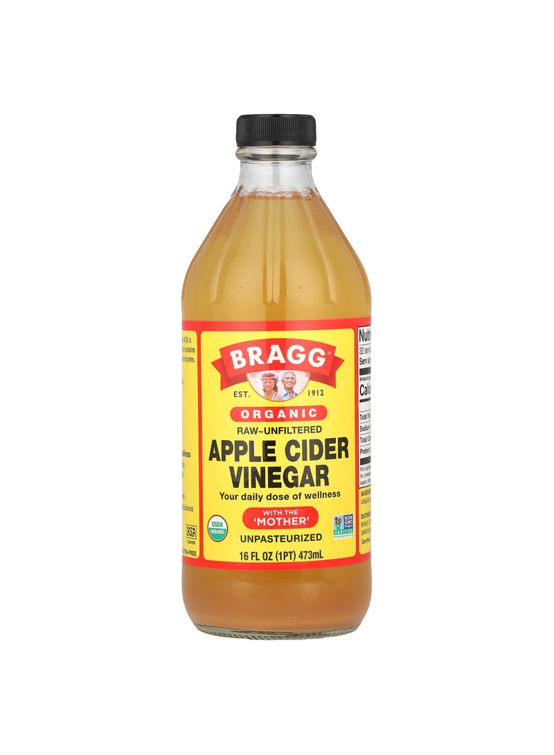 Organic Apple Cider Vinegar with The 'Mother', 16 fl oz (473 ml)